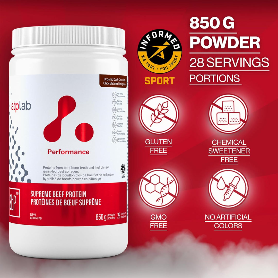 ATP Lab – Beef Protein Powder – Chocolate – 850 g, 28 Servings