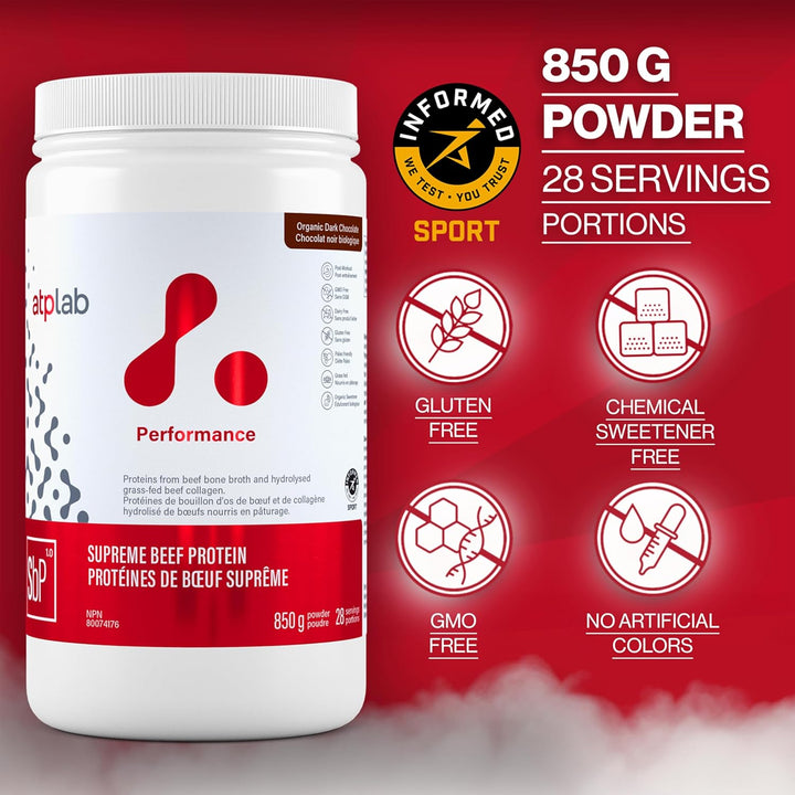 ATP Lab – Beef Protein Powder – Chocolate – 850 g, 28 Servings
