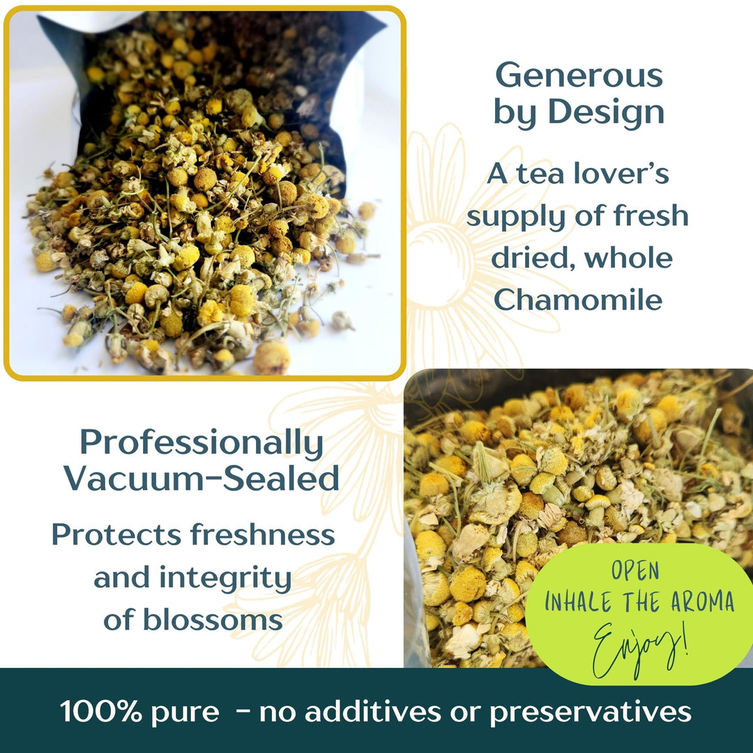 Dragonfly Herbs – Chamomile Tea – Organic Whole Flowers – 250g