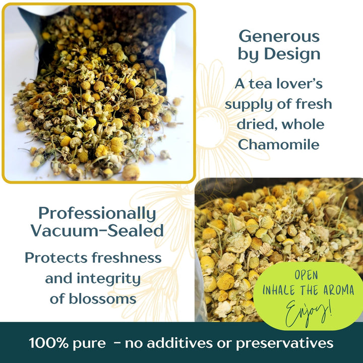 Dragonfly Herbs – Chamomile Tea – Organic Whole Flowers – 250g