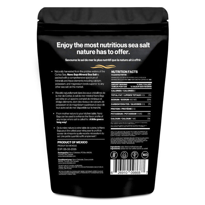 NANO – Baja Sea Salt Organic – 90 Minerals – 1 lb