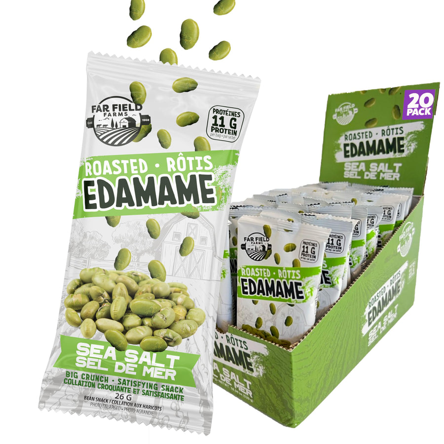 Far Field – Roasted Edamame – Sea Salt – 20 × 26g – High Protein