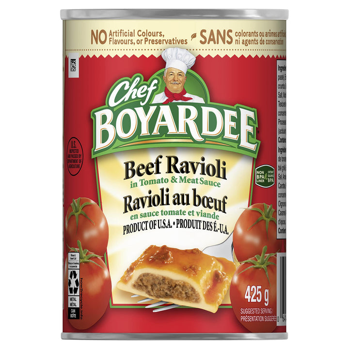 Chef Boyardee Beef Ravioli, 425g (8-Pack) - Canadian Distribution - Ships Free Within Canada on Orders Above CAD $199