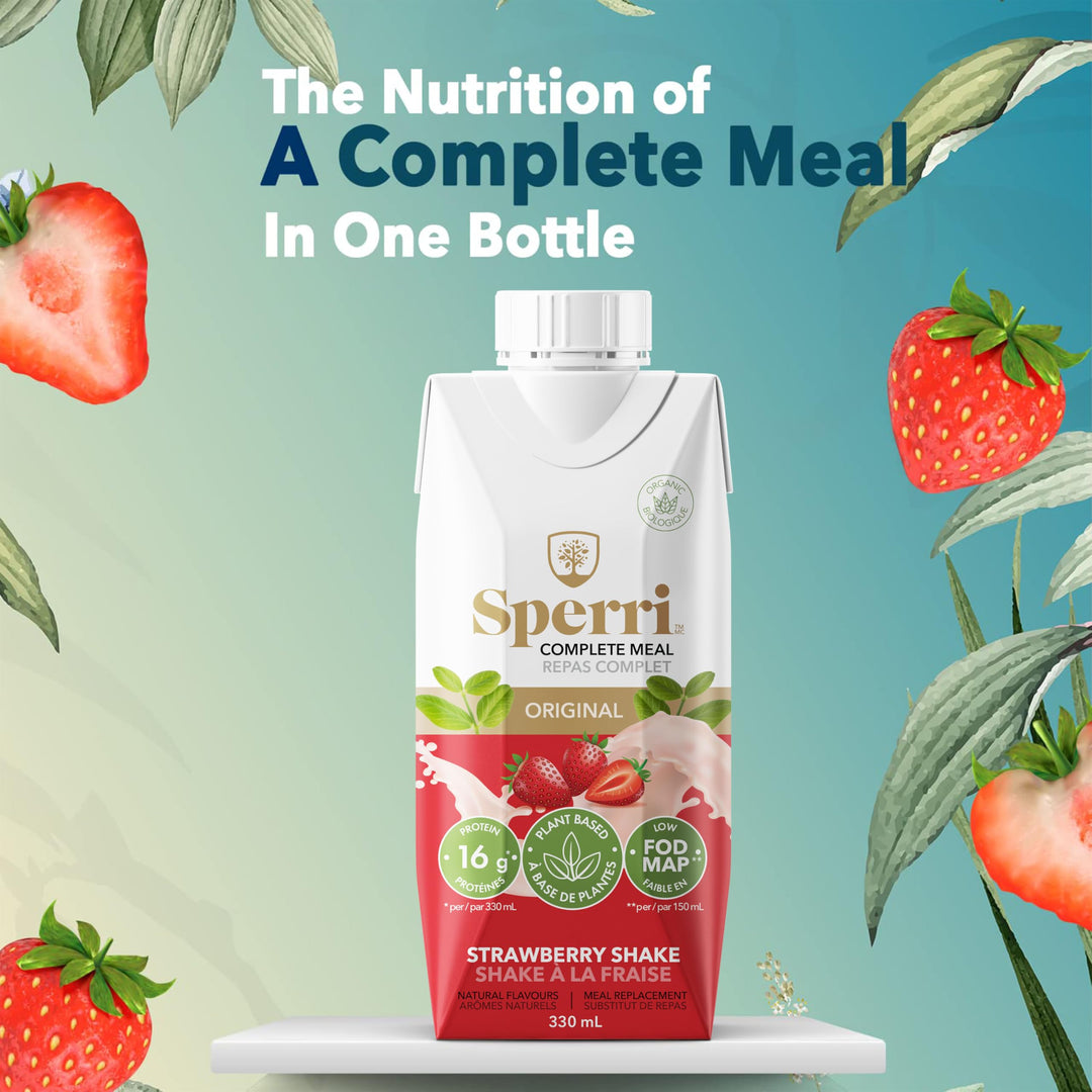 Sperri – Complete Plant-Based Meal Replacement – Strawberry – 330mL, 12 Pack