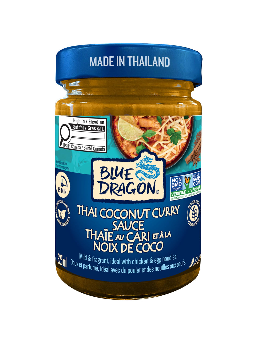 Blue Dragon Thai Coconut Curry Sauce 2 x 325ml - Canadian Distribution - Ships Free Within Canada on Orders Above CAD $199