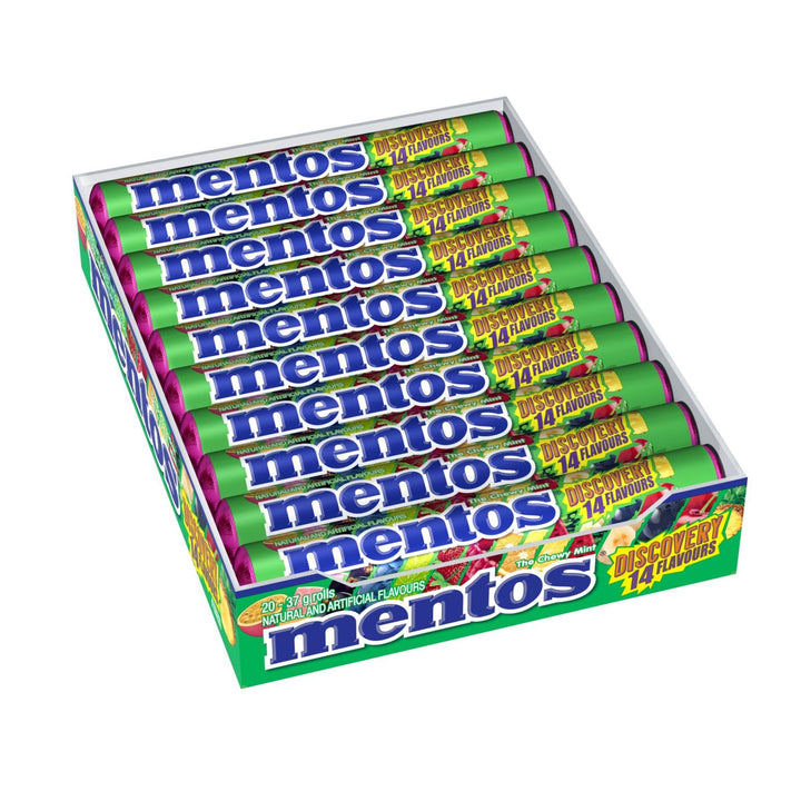 Mentos Discovery Chewy Mints - 20 Roll Pack (280 Pieces Total) - Canadian Distribution - Ships Free Within Canada on Orders Above CAD $199