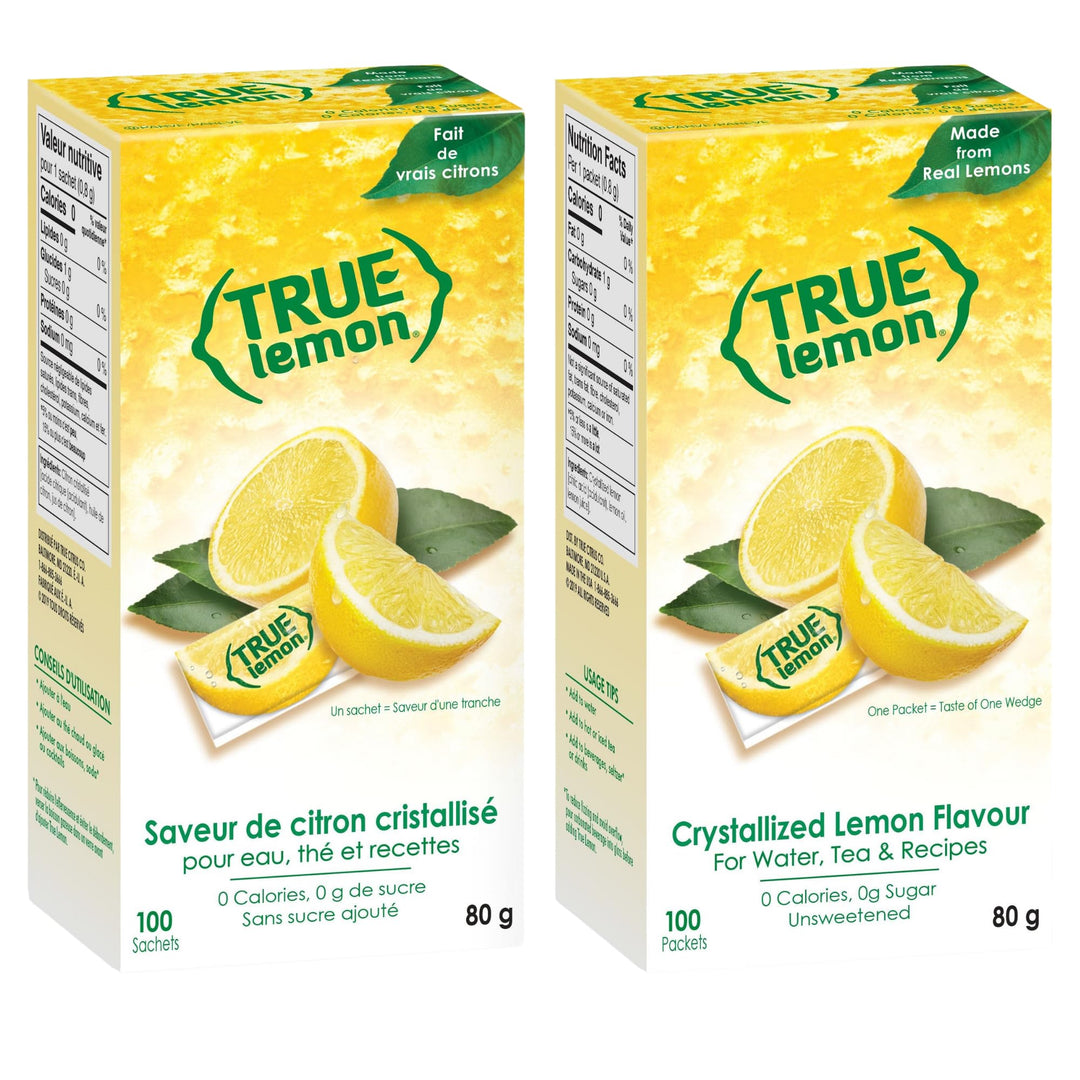 True Lemon – Water Enhancer – Lemon, Sugar-Free – 100 Pack x 2