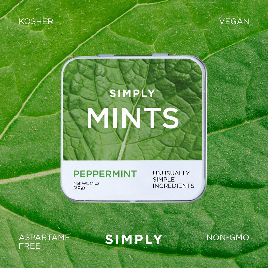Simply Mints – Peppermint Mints – Original – 6 Pack / 180 Pieces – Natural ingredients