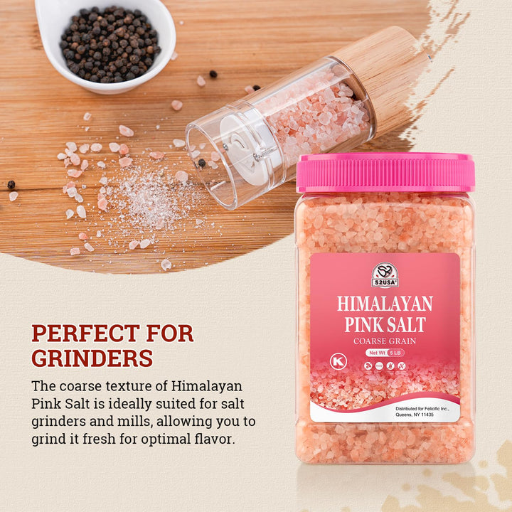 52USA – Himalayan Pink Salt – Coarse Grind – 5 lb