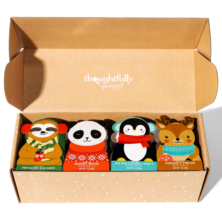Thoughtfully – Hot Chocolate Gift Set – Holiday Characters – 12 Pack