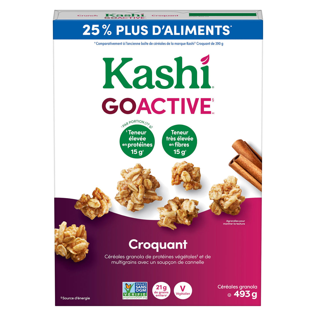 Kashi GoActive Crunch Granola Cereal 2 x 493g - Canadian Distribution - Ships Free Within Canada on Orders Above CAD $199