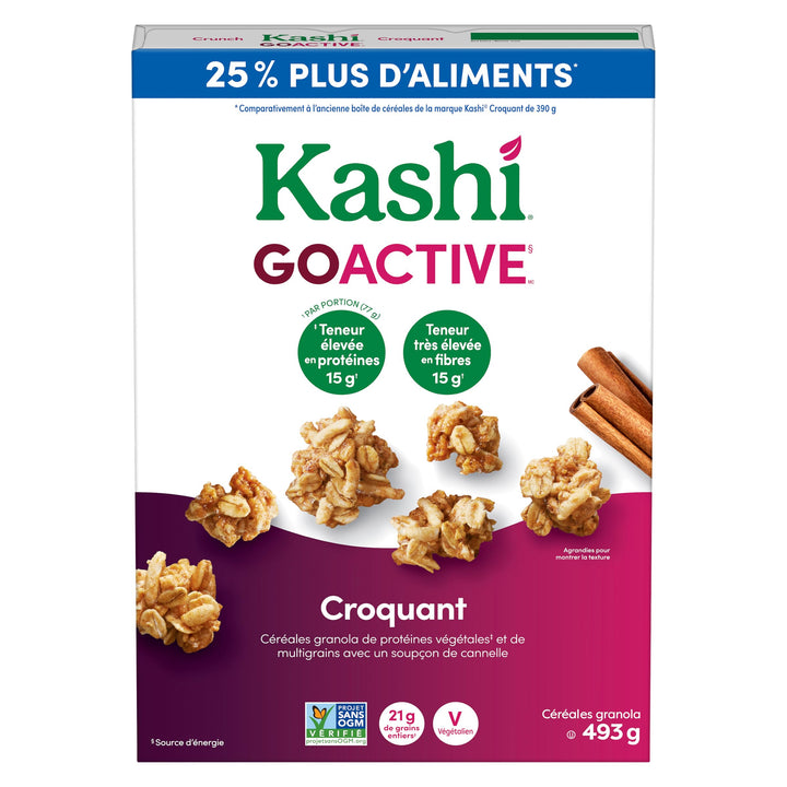 Kashi GoActive Crunch Granola Cereal 2 x 493g - Canadian Distribution - Ships Free Within Canada on Orders Above CAD $199