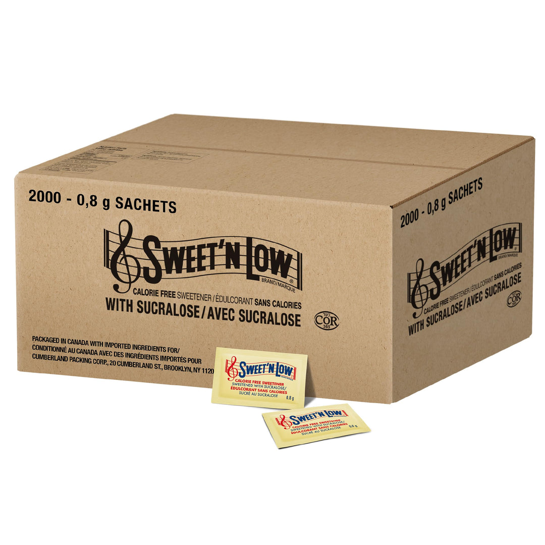 Sweet'N Low Sucralose Zero Calorie Sweetener - 2000 Single-Serve Packets, Vegan & Kosher - Canadian Distribution - Ships Free Within Canada on Orders Above CAD $199