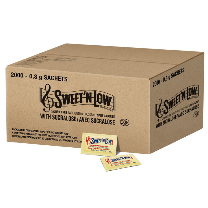 Sweet'N Low Sucralose Zero Calorie Sweetener - 2000 Single-Serve Packets, Vegan & Kosher - Canadian Distribution - Ships Free Within Canada on Orders Above CAD $199
