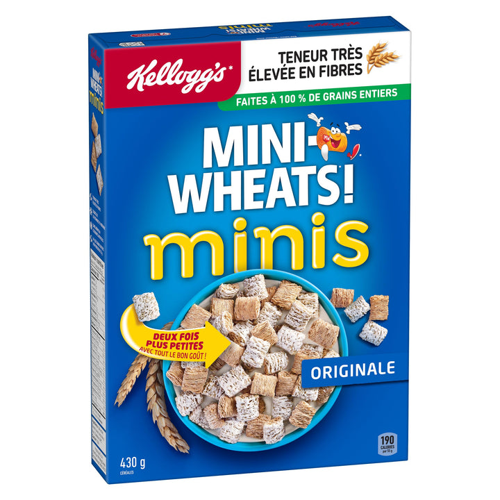 Kellogg's Mini Wheats Original Minis 2 x 430g - Canadian Distribution - Ships Free Within Canada on Orders Above CAD $199