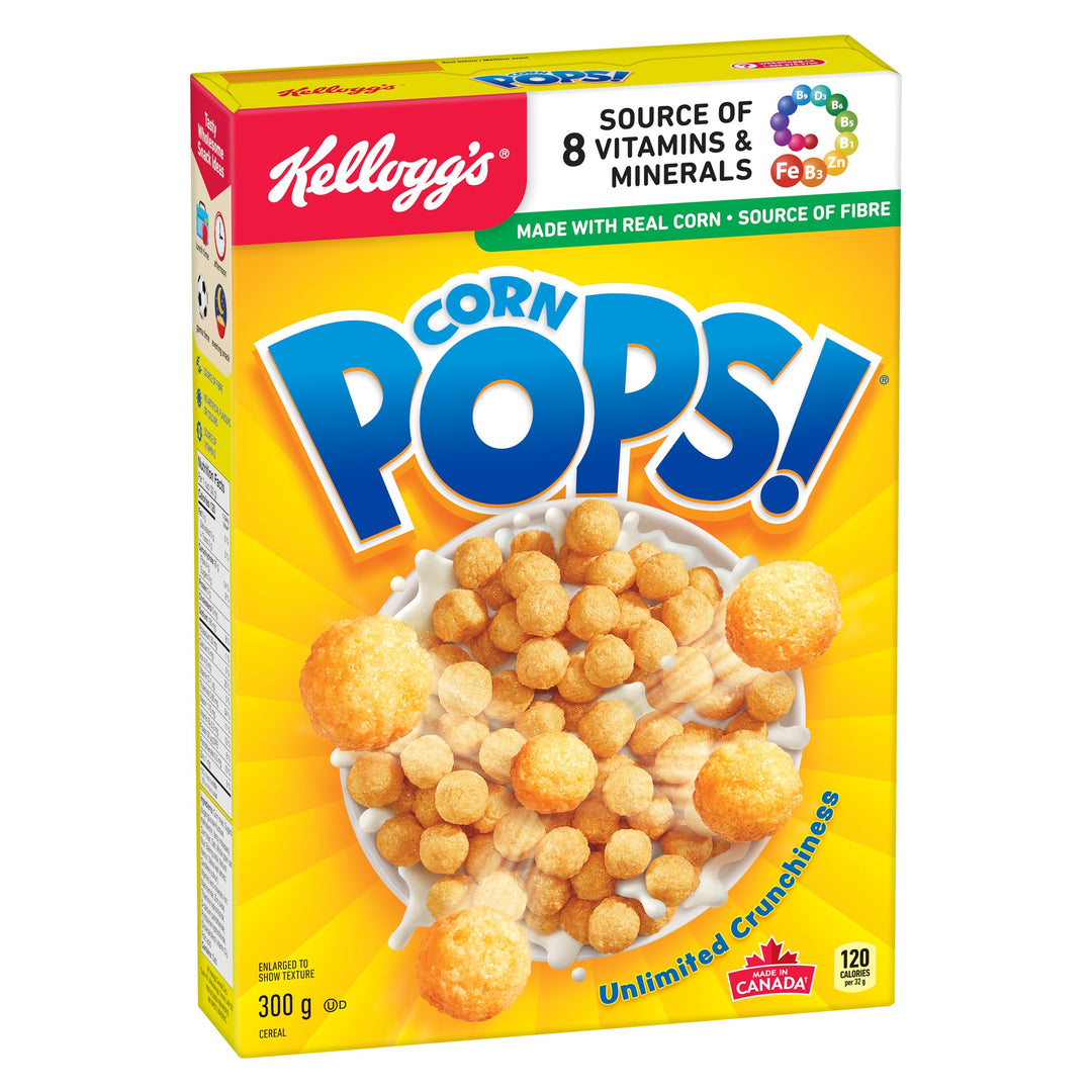 Kellogg's Corn Pops Cereal 2 x 300g - Canadian Distribution - Ships Free Within Canada on Orders Above CAD $199