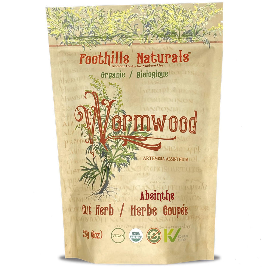 Foothills Naturals – Wormwood Herb – Cut and Sifted – 227g – Organic
