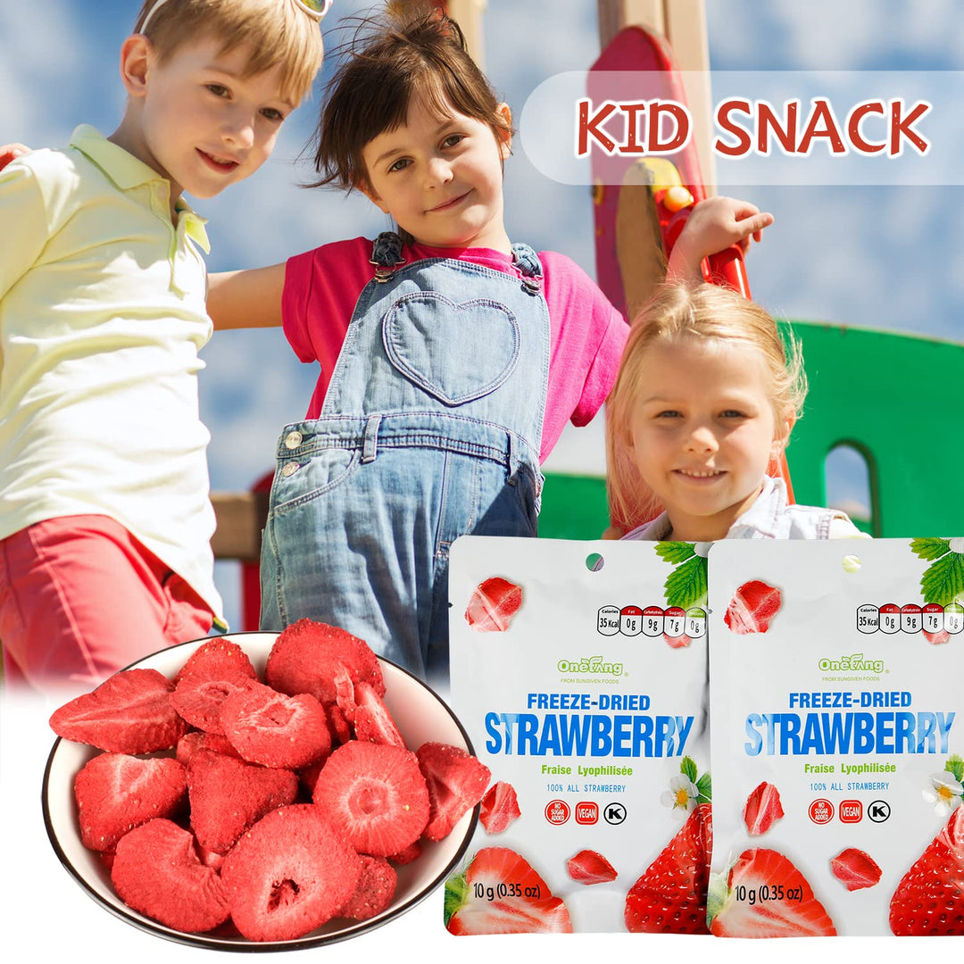 ONETANG – Freeze-Dried Strawberries – 10 Single-Serve Packs