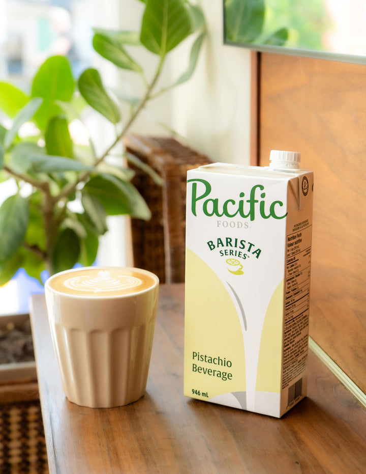 Pacific Foods Barista Series Pistachio Milk – 2 x 32 oz Plant-Based Beverage - Canadian Distribution - Ships Free Within Canada on Orders Above CAD $199