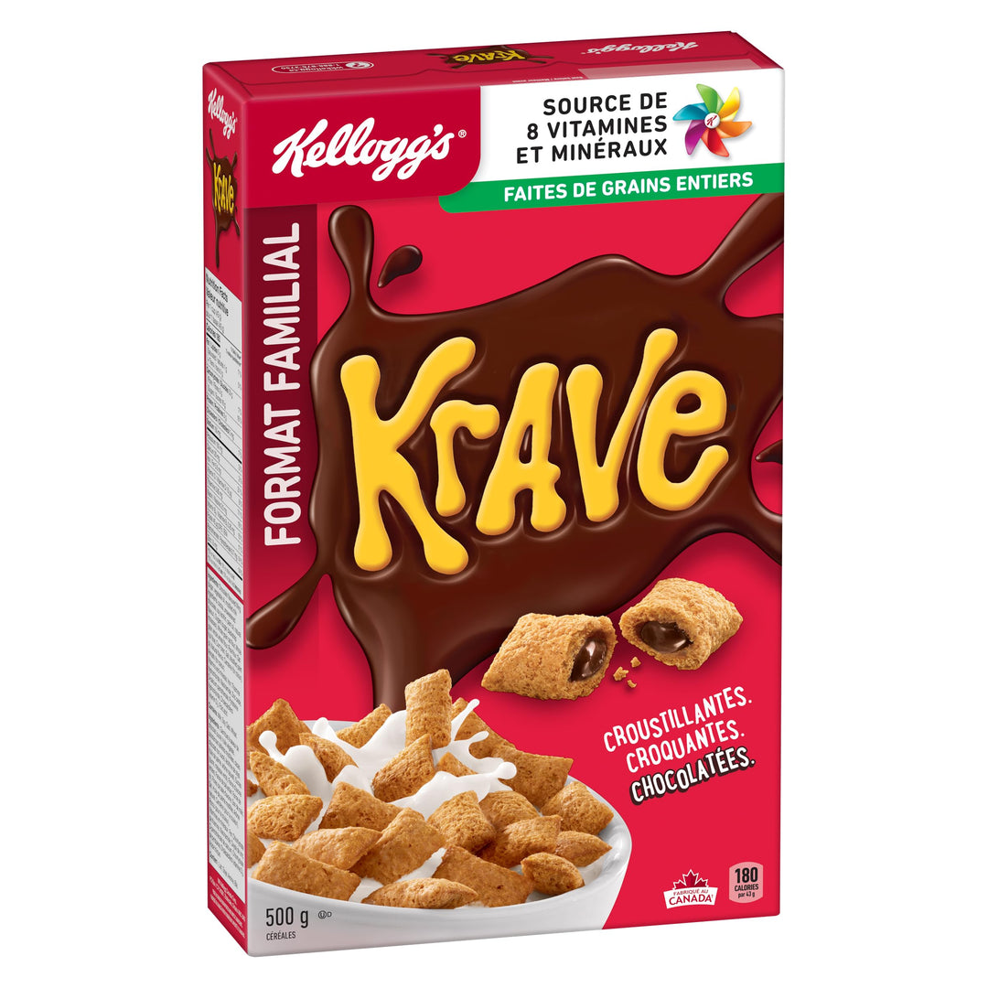 Kellogg's Krave Cereal 2 x 500g - Canadian Distribution - Ships Free Within Canada on Orders Above CAD $199