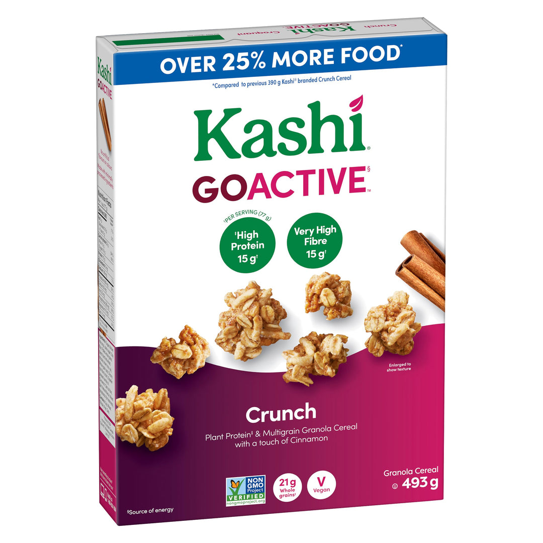 Kashi GoActive Crunch Granola Cereal 2 x 493g - Canadian Distribution - Ships Free Within Canada on Orders Above CAD $199