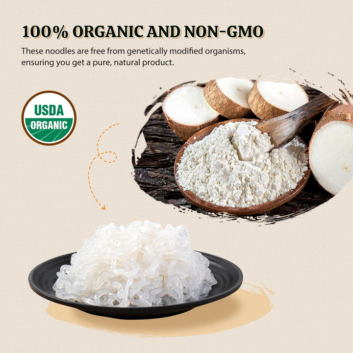 52USA – Organic Konjac Shirataki Noodle – Angel Hair Fettuccine Variety Pack – 1500g 6 Pack – Low carb keto friendly