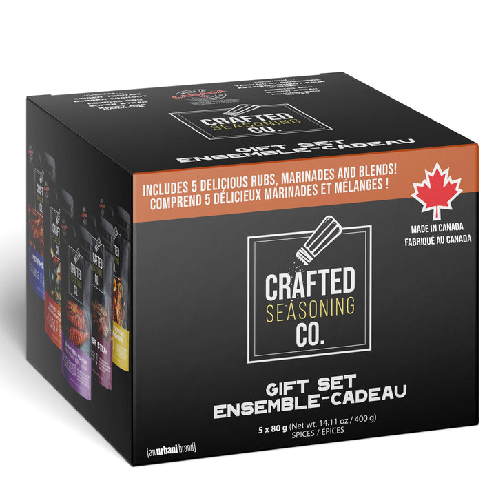 Crafted Seasoning Co. – BBQ Rubs & Spices Gift Box – 5 Pack