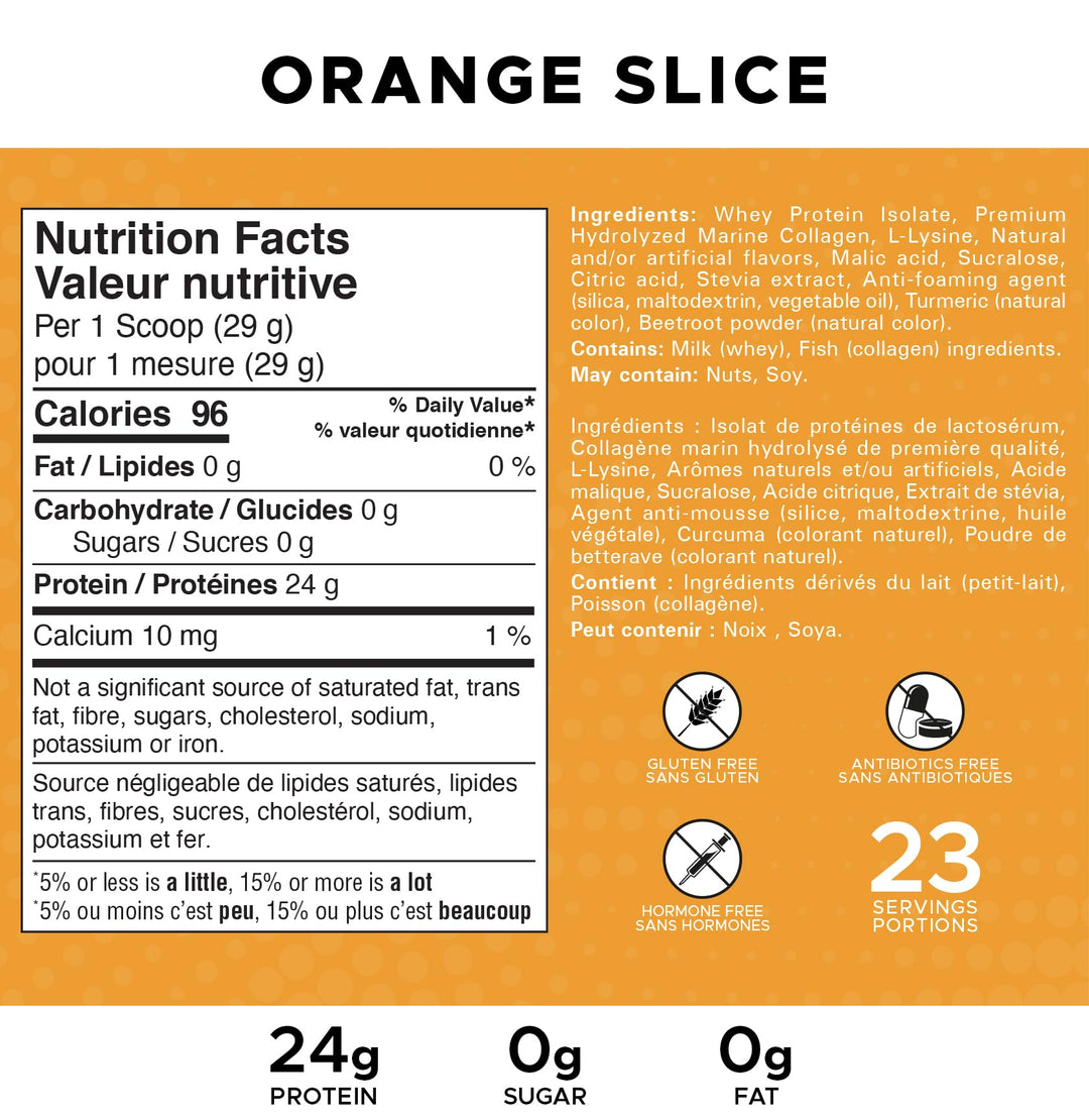 Revolution Nutrition – Splash Clear Isolate Protein – Orange Slice – 667g / 23 Servings – Zero Sugar