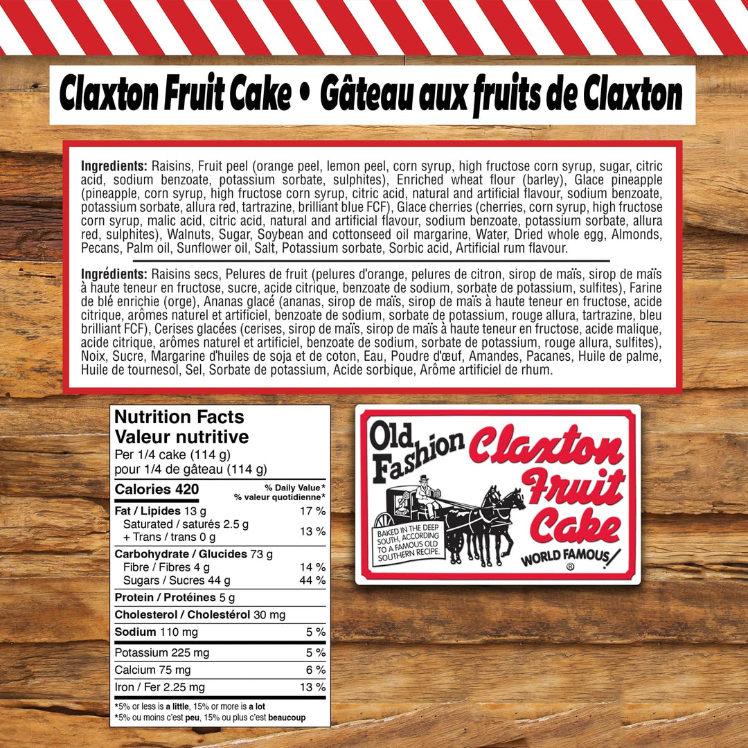 Claxton – Fruit Cake – Dark Recipe – 3 × 1 lb