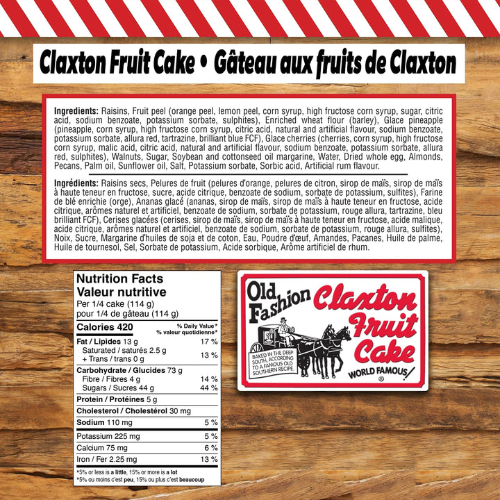 Claxton – Fruit Cake – Dark Recipe – 3 × 1 lb