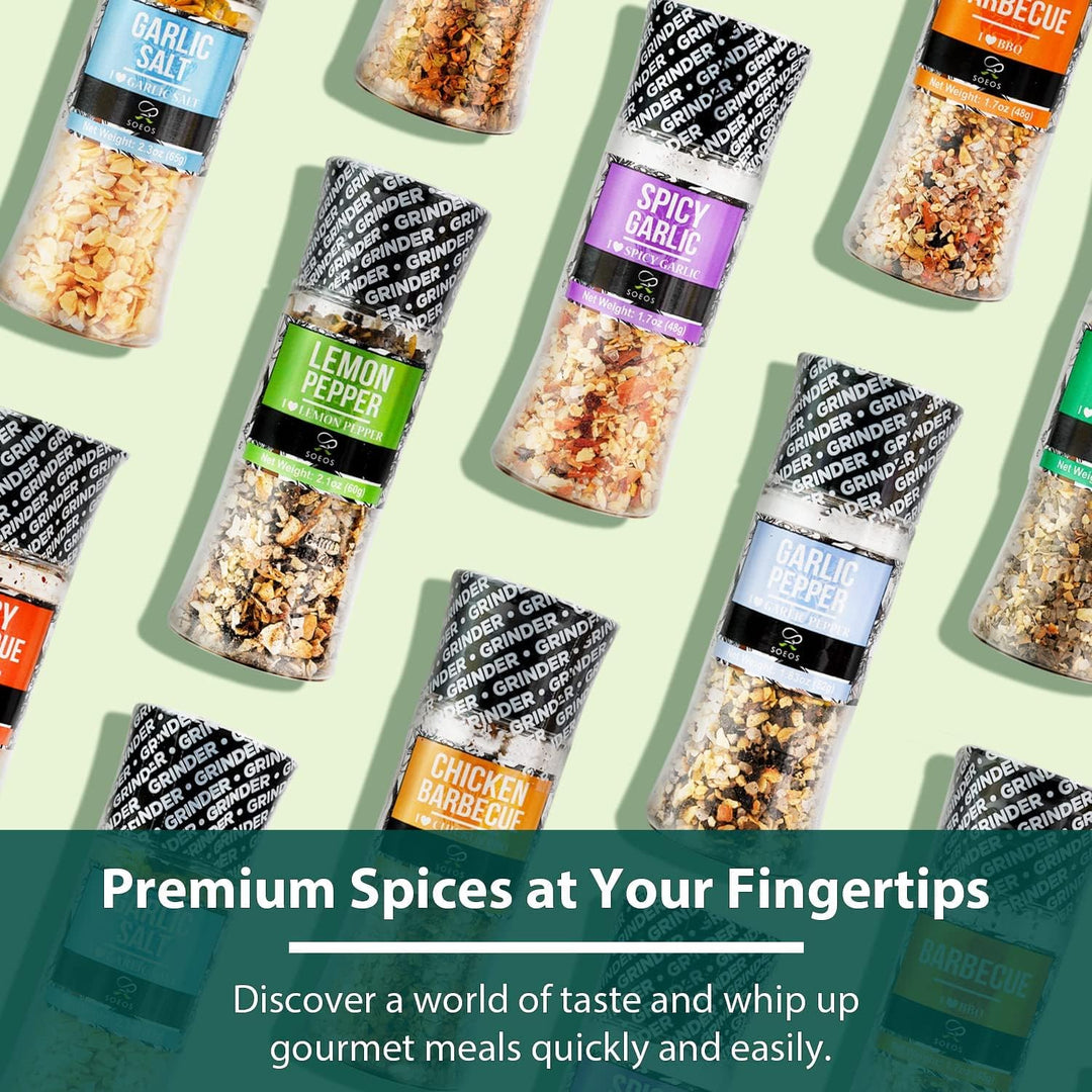 Soeos – Spice Grinder Set – 9 Spices – Set of 9