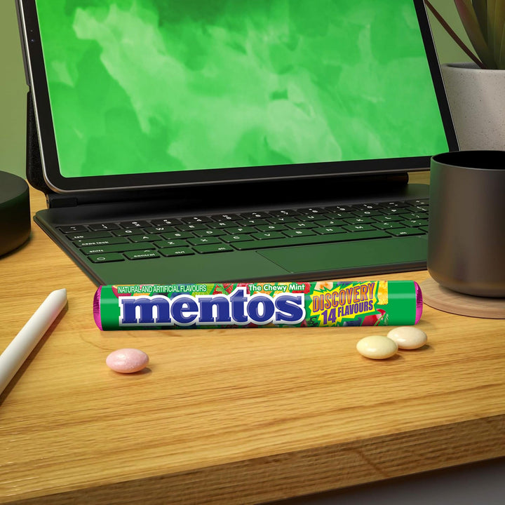 Mentos Discovery Chewy Mints - 2 x 4 Roll Multipack (56 Pieces Total, 37g per Roll) - Canadian Distribution - Ships Free Within Canada on Orders Above CAD $199