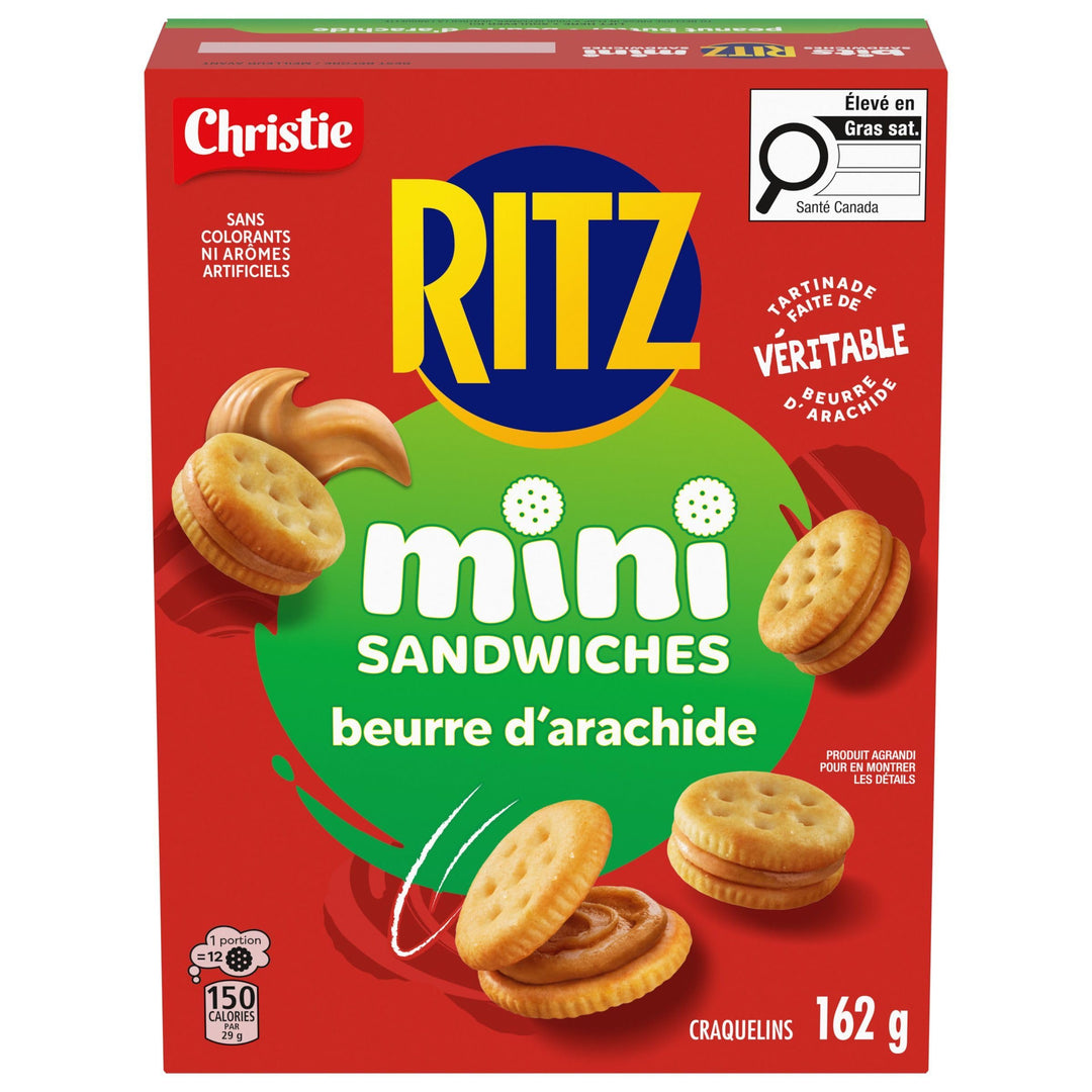 Ritz Bits Peanut Butter Sandwich Crackers, 2 x 162g - Canadian Distribution - Ships Free Within Canada on Orders Above CAD $199