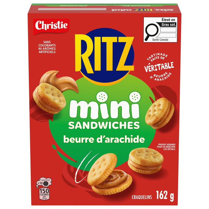 Ritz Bits Peanut Butter Sandwich Crackers, 2 x 162g - Canadian Distribution - Ships Free Within Canada on Orders Above CAD $199