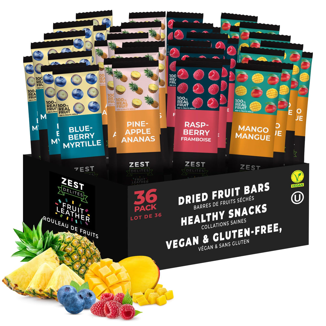 Zest Delites – Fruit Leather Lavashak – Mixed Fruit – 36 × 25g – Gluten-Free