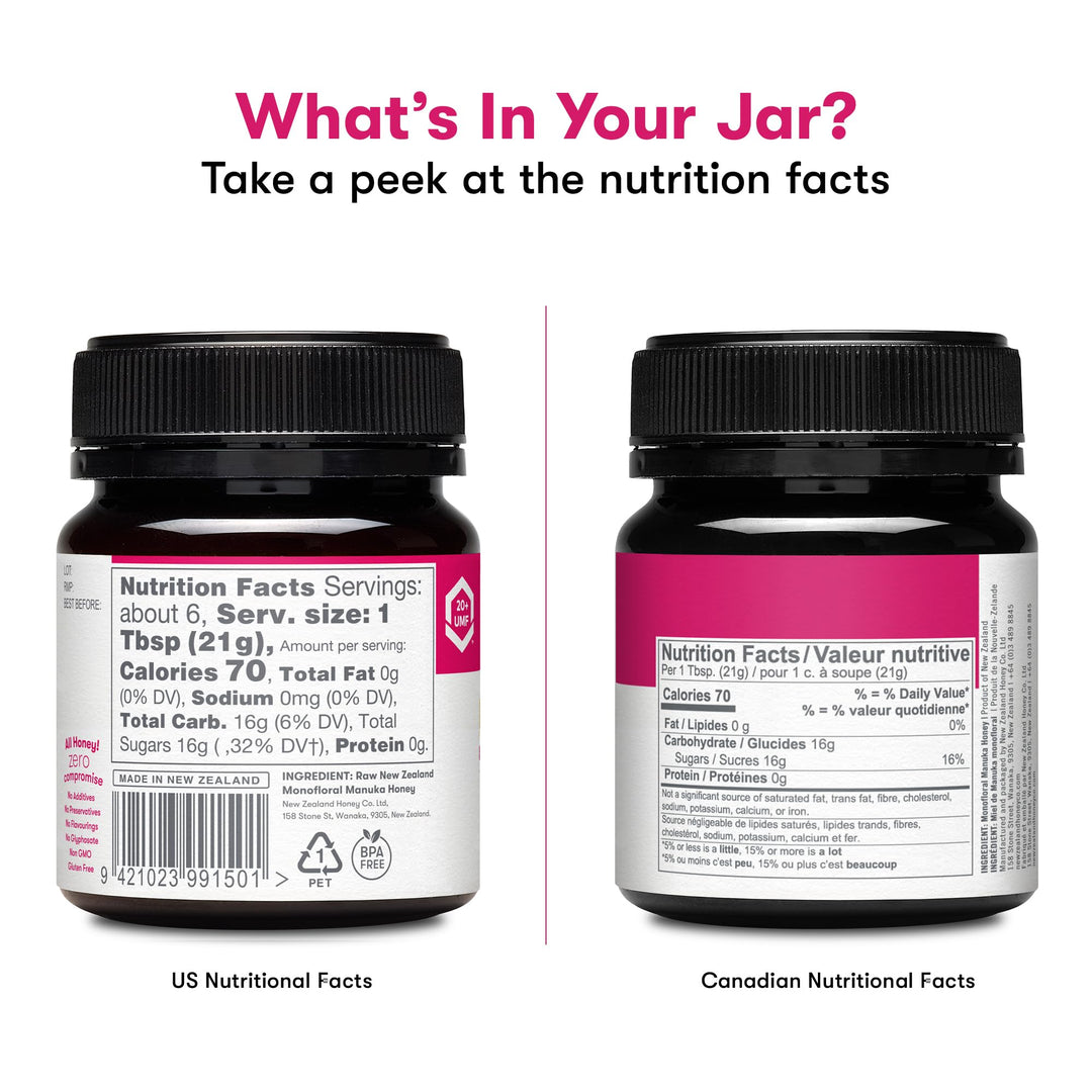 New Zealand Honey Co. – Raw Manuka Honey – UMF 20+ / MGO 829+ – 4.4oz – UMF Certified