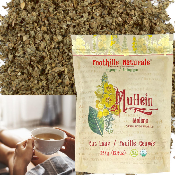 Foothills Naturals – Mullein Leaf Tea – Loose Leaf – 354g – Organic non irradiated