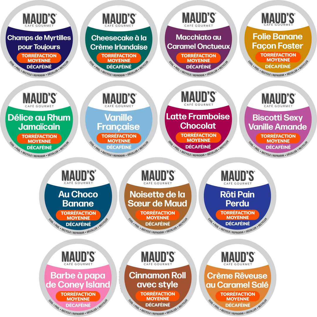 Maud’s – Flavored Decaf Coffee Pods Variety Pack – 80 Count – Keurig Compatible