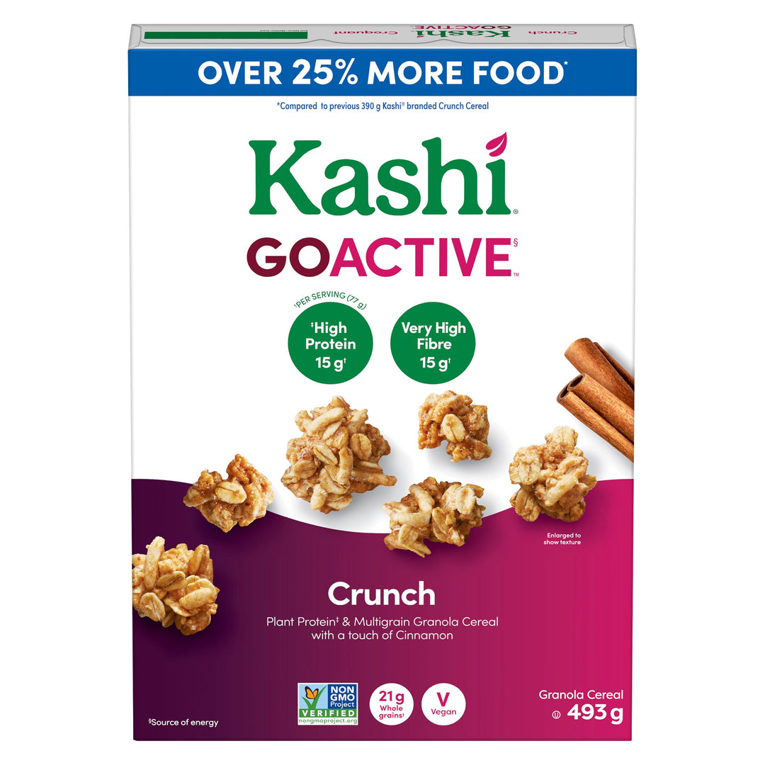Kashi GoActive Crunch Granola Cereal 2 x 493g - Canadian Distribution - Ships Free Within Canada on Orders Above CAD $199