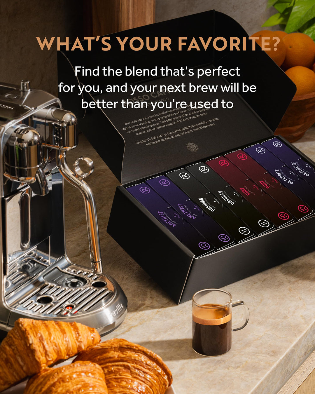 Rosso Caffè – Espresso Pods – Dark Roast Intense Pack – 80 Pods