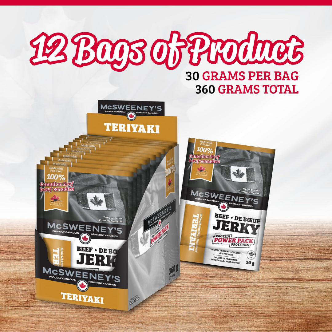 McSweeney’s – Teriyaki Beef Jerky – Power Pack – 30 g × 12