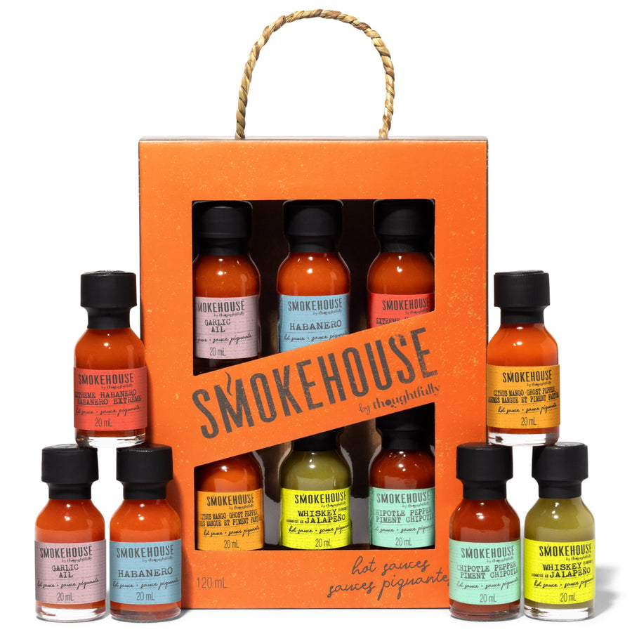 Smokehouse by Thoughtfully – Hot Sauce Mini Bottles – 6 Pack
