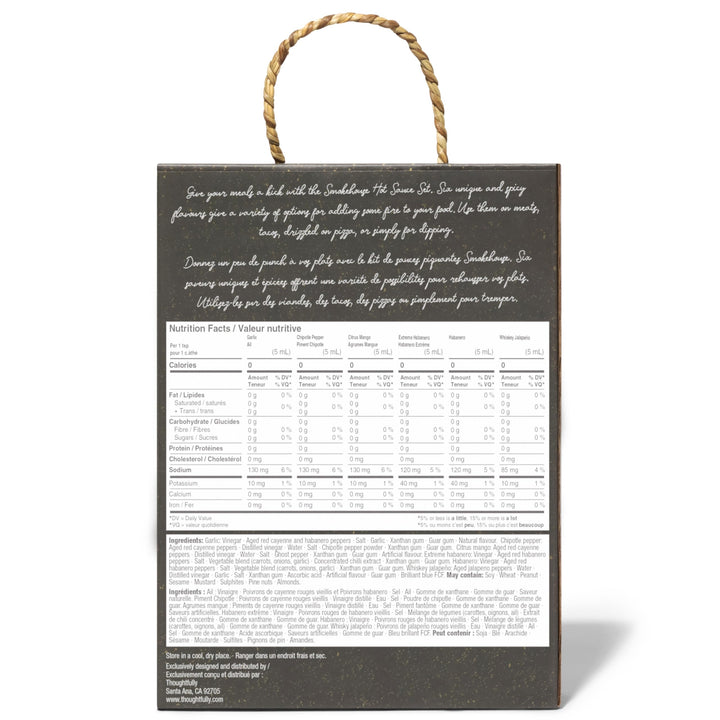 Smokehouse by Thoughtfully – Hot Sauce Mini Bottles – 6 Pack