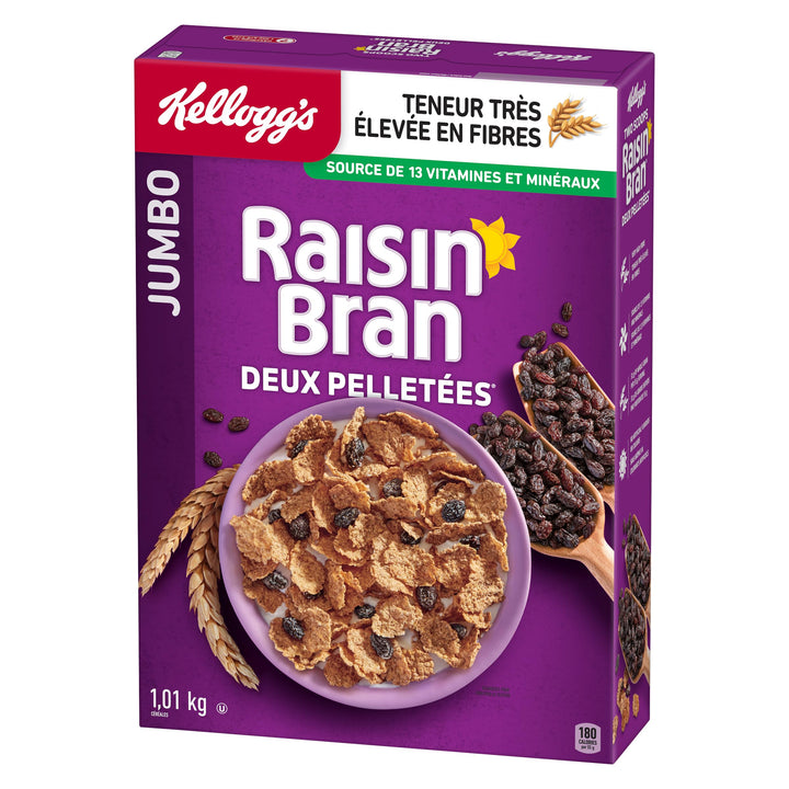 Kellogg's Two Scoops Raisin Bran Cereal Crunch 2 x 1010g - Canadian Distribution - Ships Free Within Canada on Orders Above CAD $199
