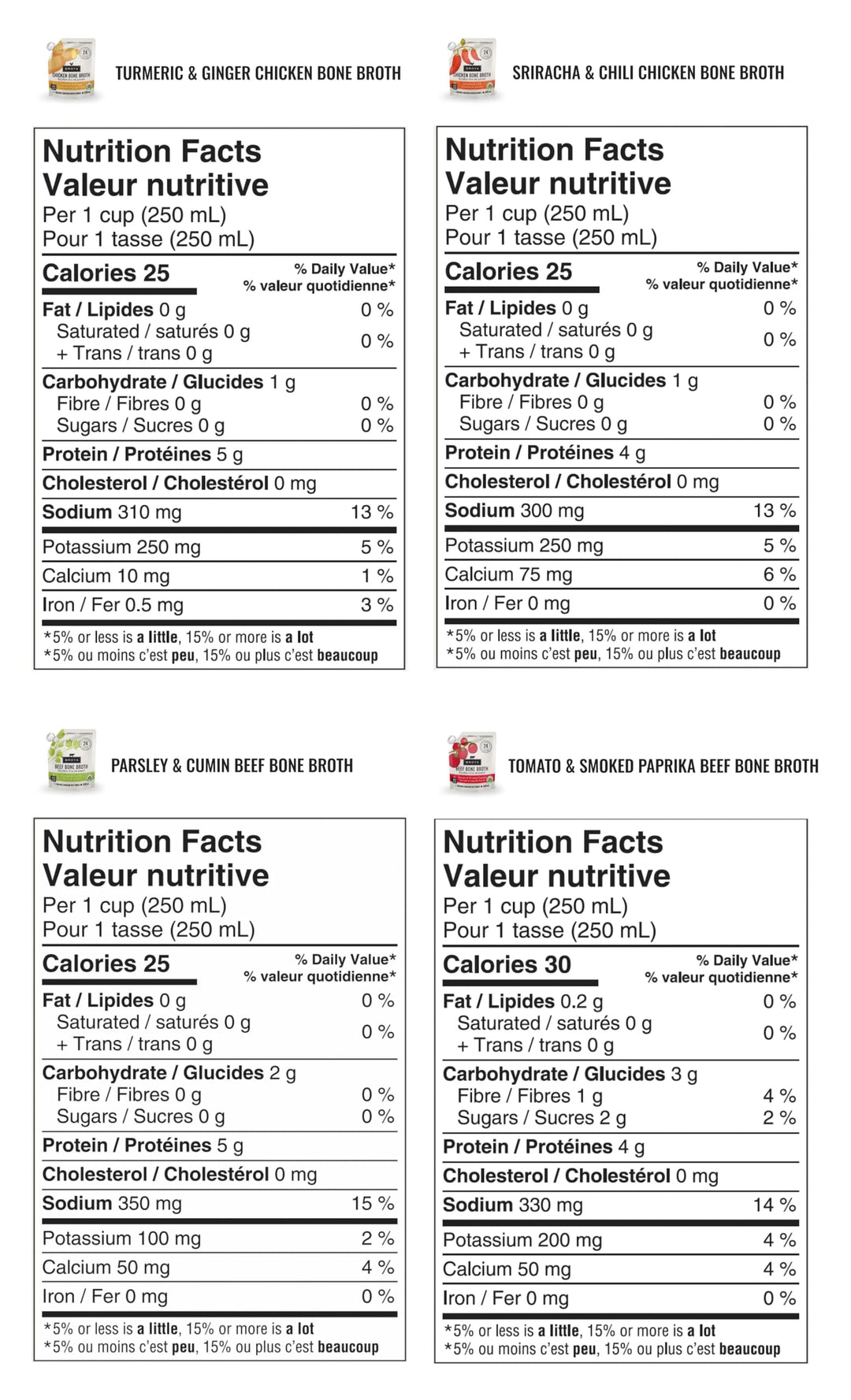 Broya – Bone Broth Variety Pack – Beef and Chicken – 8 Pack