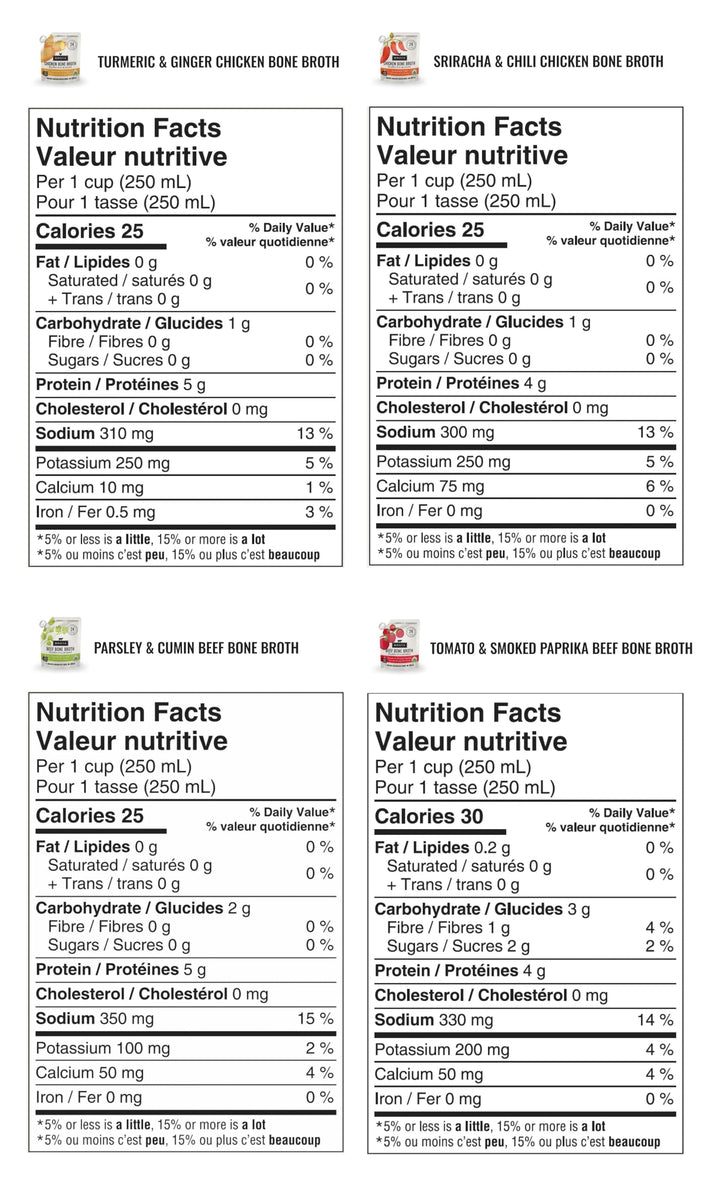 Broya – Bone Broth Variety Pack – Beef and Chicken – 8 Pack