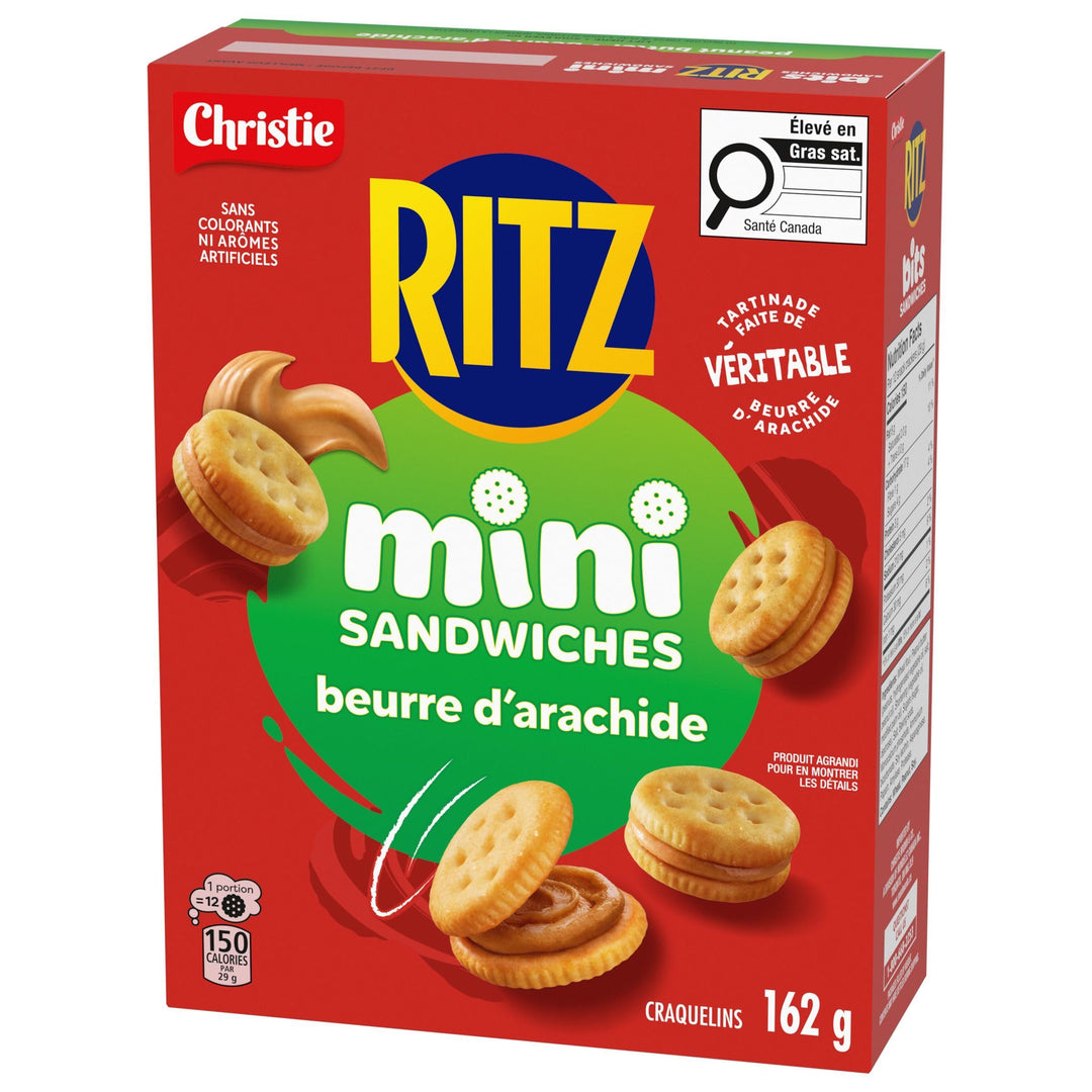 Ritz Bits Peanut Butter Sandwich Crackers, 2 x 162g - Canadian Distribution - Ships Free Within Canada on Orders Above CAD $199