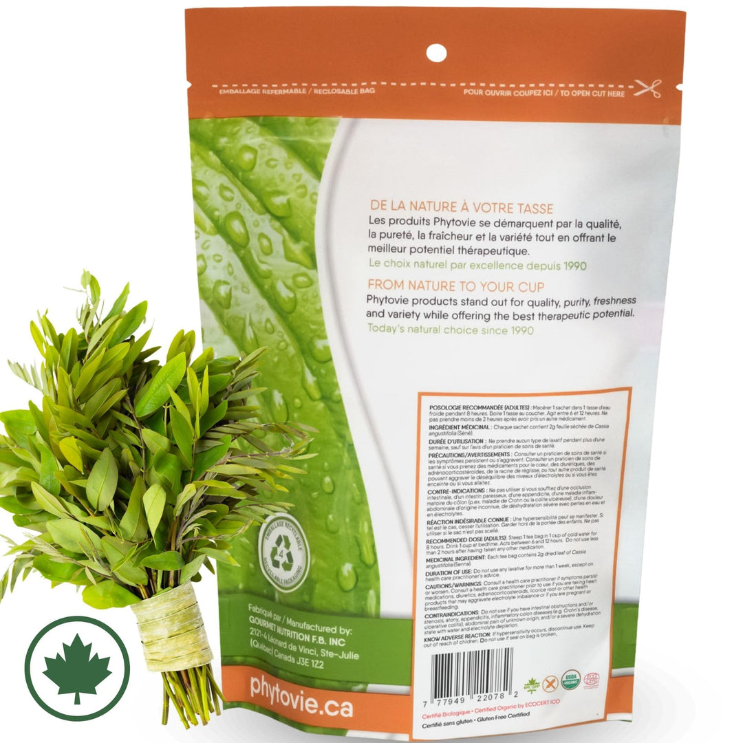 PHYTOVIE – Organic Senna Detox Tea – Senna Herbal Blend – 50 Tea Bags – Natural laxative