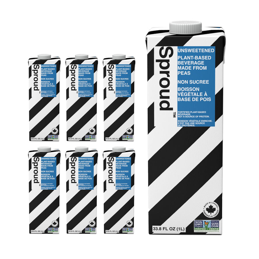 Sproud – Vegan Pea Protein Milk – Unsweetened – 1L × 6