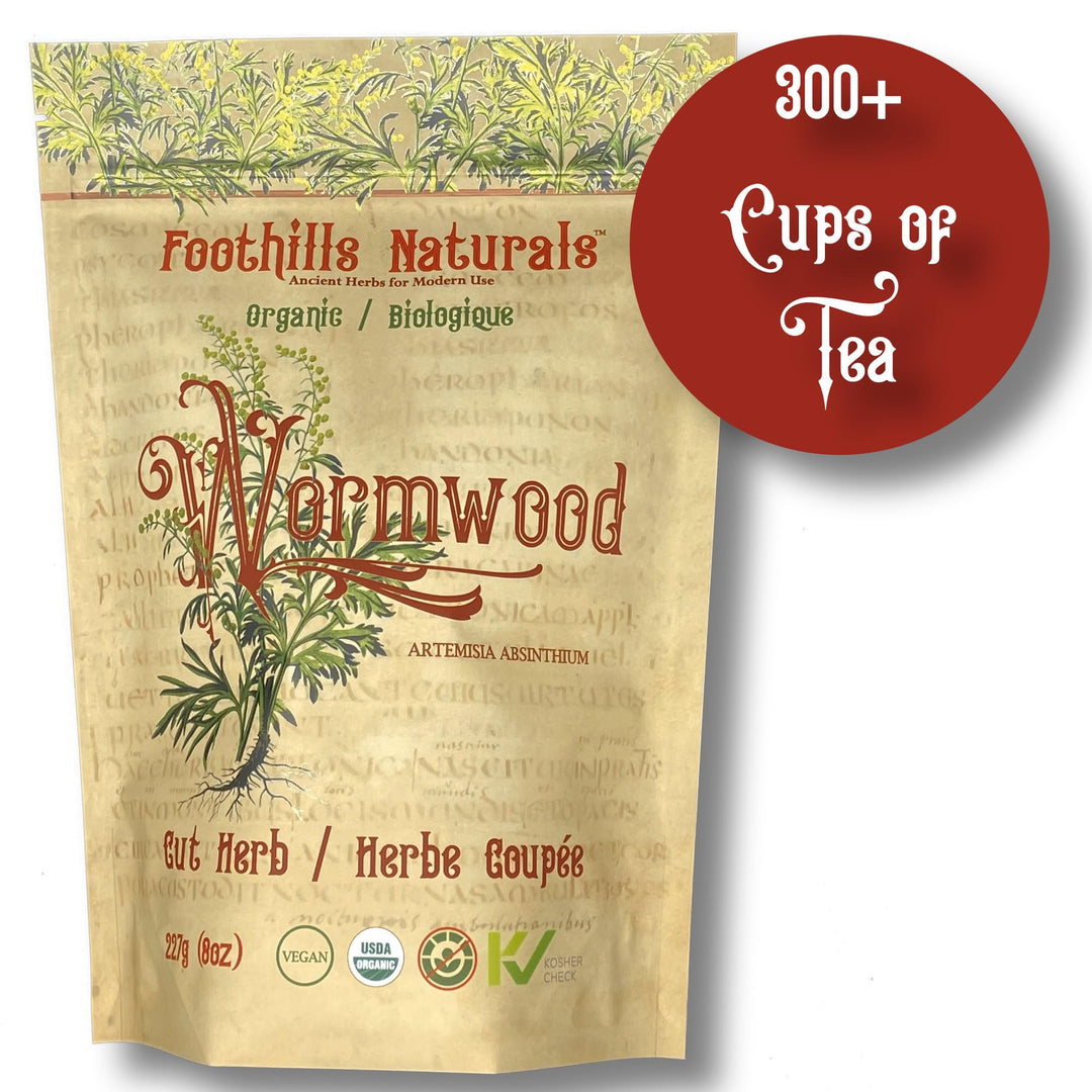 Foothills Naturals – Wormwood Herb – Cut and Sifted – 227g – Organic